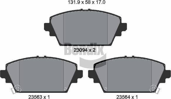 BENDIX Braking BPD1920 - Гальмівні колодки, дискові гальма autozip.com.ua