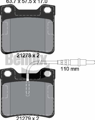 BENDIX Braking BPD1414 - Гальмівні колодки, дискові гальма autozip.com.ua