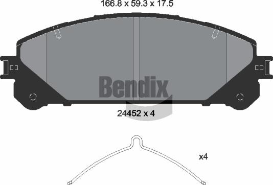 BENDIX Braking BPD1488 - Гальмівні колодки, дискові гальма autozip.com.ua