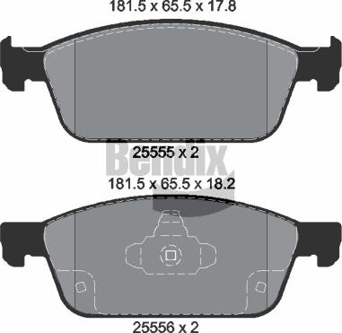 BENDIX Braking BPD1563 - Гальмівні колодки, дискові гальма autozip.com.ua