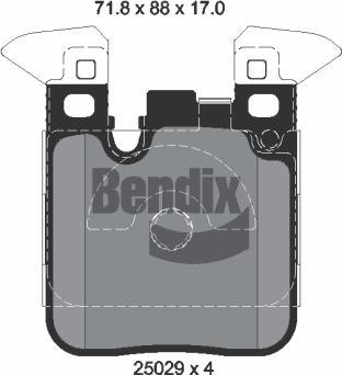 BENDIX Braking BPD1510 - Гальмівні колодки, дискові гальма autozip.com.ua