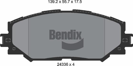 BENDIX Braking BPD1517 - Гальмівні колодки, дискові гальма autozip.com.ua