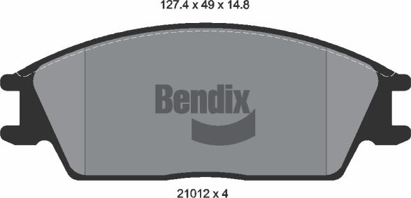 BENDIX Braking BPD1539 - Гальмівні колодки, дискові гальма autozip.com.ua