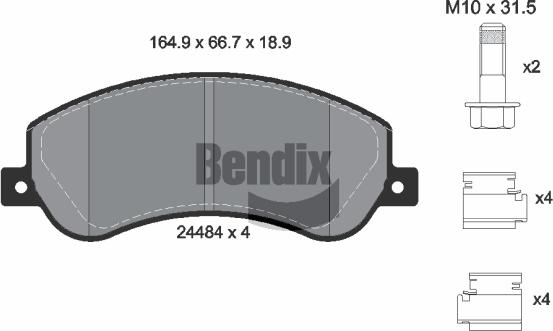 BENDIX Braking BPD1530 - Гальмівні колодки, дискові гальма autozip.com.ua