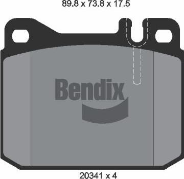 BENDIX Braking BPD1696 - Гальмівні колодки, дискові гальма autozip.com.ua