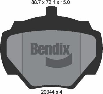 BENDIX Braking BPD1697 - Гальмівні колодки, дискові гальма autozip.com.ua