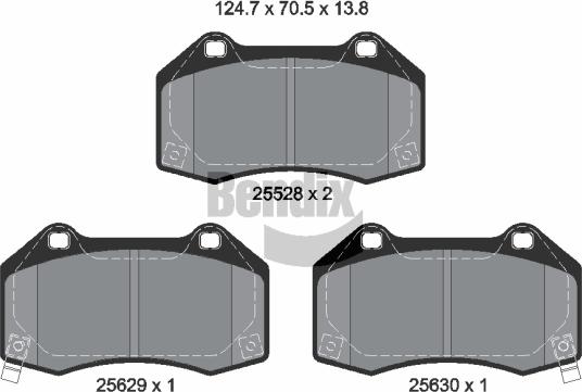 BENDIX Braking BPD1641 - Гальмівні колодки, дискові гальма autozip.com.ua