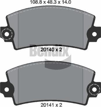 BENDIX Braking BPD1685 - Гальмівні колодки, дискові гальма autozip.com.ua