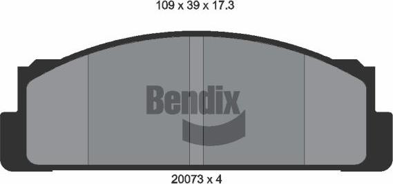 BENDIX Braking BPD1680 - Гальмівні колодки, дискові гальма autozip.com.ua