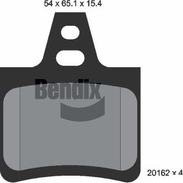 BENDIX Braking BPD1687 - Гальмівні колодки, дискові гальма autozip.com.ua
