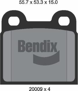 BENDIX Braking BPD1674 - Гальмівні колодки, дискові гальма autozip.com.ua