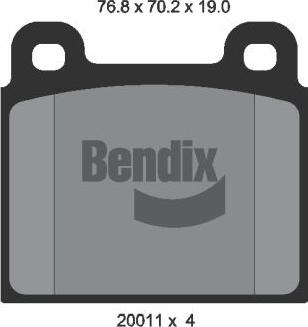 BENDIX Braking BPD1676 - Гальмівні колодки, дискові гальма autozip.com.ua