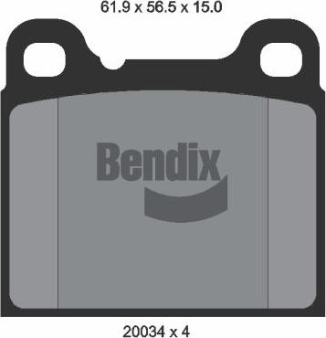 BENDIX Braking BPD1678 - Гальмівні колодки, дискові гальма autozip.com.ua