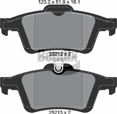 BENDIX Braking BPD1044 - Гальмівні колодки, дискові гальма autozip.com.ua