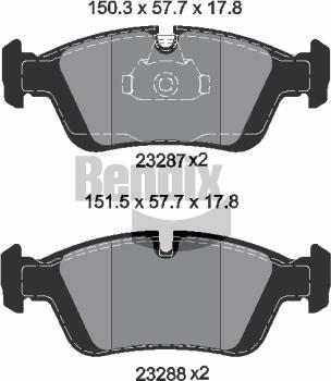 BENDIX Braking BPD1055 - Гальмівні колодки, дискові гальма autozip.com.ua
