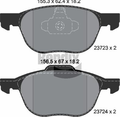 BENDIX Braking BPD1004 - Гальмівні колодки, дискові гальма autozip.com.ua