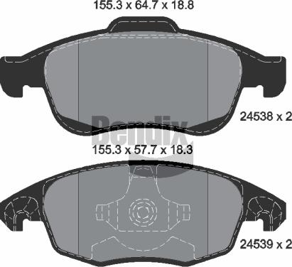 BENDIX Braking BPD1006 - Гальмівні колодки, дискові гальма autozip.com.ua