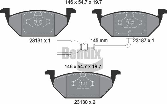 BENDIX Braking BPD1001 - Гальмівні колодки, дискові гальма autozip.com.ua