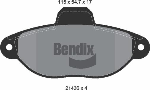 BENDIX Braking BPD1007 - Гальмівні колодки, дискові гальма autozip.com.ua