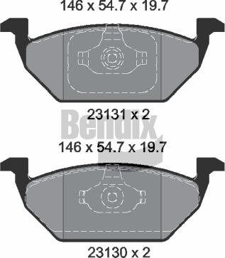 BENDIX Braking BPD1013 - Гальмівні колодки, дискові гальма autozip.com.ua
