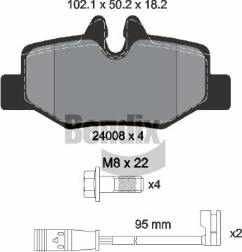 BENDIX Braking BPD1089 - Гальмівні колодки, дискові гальма autozip.com.ua