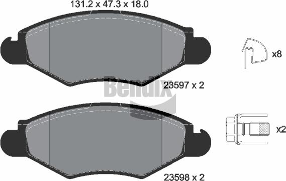 BENDIX Braking BPD1024 - Гальмівні колодки, дискові гальма autozip.com.ua