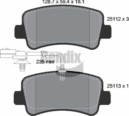 BENDIX Braking BPD1026 - Гальмівні колодки, дискові гальма autozip.com.ua