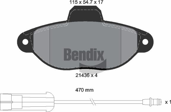 BENDIX Braking BPD1020 - Гальмівні колодки, дискові гальма autozip.com.ua