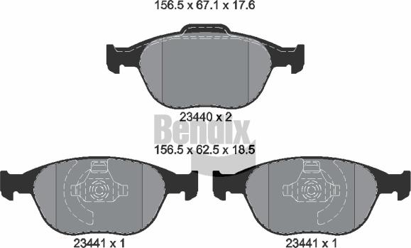 BENDIX Braking BPD1198 - Гальмівні колодки, дискові гальма autozip.com.ua