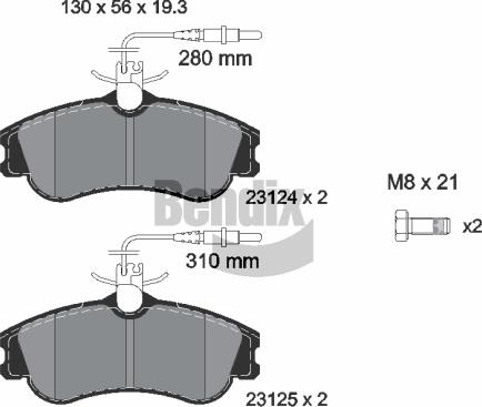 BENDIX Braking BPD1147 - Гальмівні колодки, дискові гальма autozip.com.ua