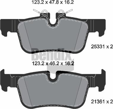 BENDIX Braking BPD1157 - Гальмівні колодки, дискові гальма autozip.com.ua