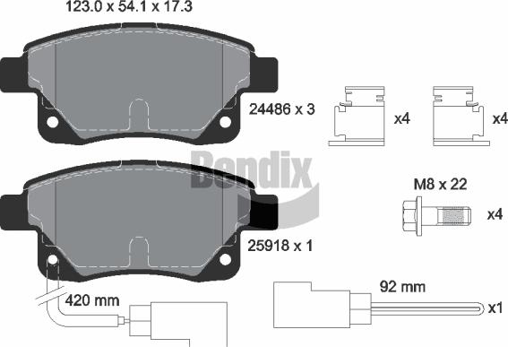 BENDIX Braking BPD1121 - Гальмівні колодки, дискові гальма autozip.com.ua