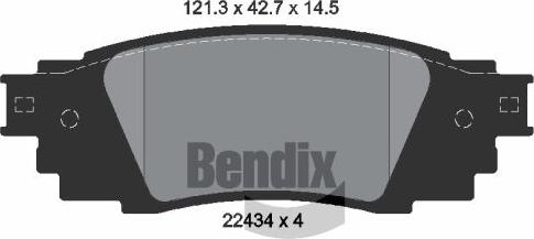 BENDIX Braking BPD1892 - Гальмівні колодки, дискові гальма autozip.com.ua