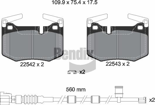 BENDIX Braking BPD1897 - Гальмівні колодки, дискові гальма autozip.com.ua