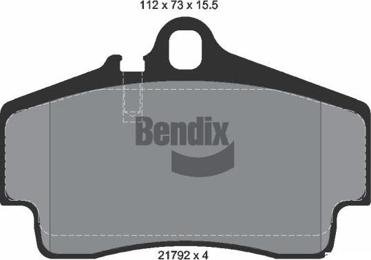 BENDIX Braking BPD1846 - Гальмівні колодки, дискові гальма autozip.com.ua