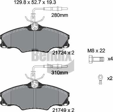 BENDIX Braking BPD1840 - Гальмівні колодки, дискові гальма autozip.com.ua