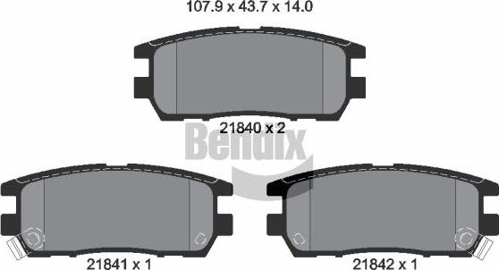 BENDIX Braking BPD1851 - Гальмівні колодки, дискові гальма autozip.com.ua