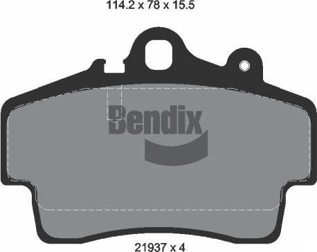BENDIX Braking BPD1865 - Гальмівні колодки, дискові гальма autozip.com.ua