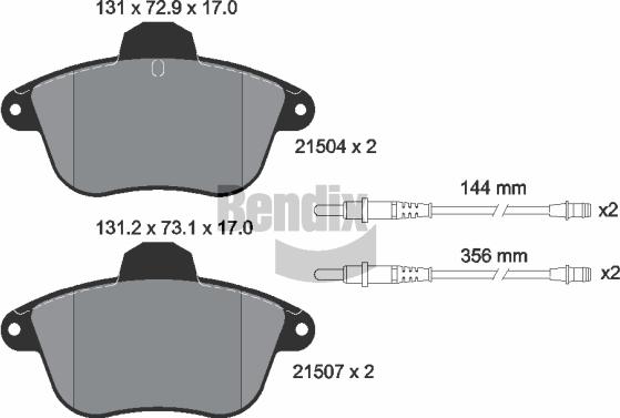 BENDIX Braking BPD1804 - Гальмівні колодки, дискові гальма autozip.com.ua