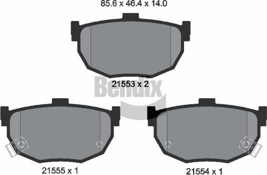 BENDIX Braking BPD1810 - Гальмівні колодки, дискові гальма autozip.com.ua