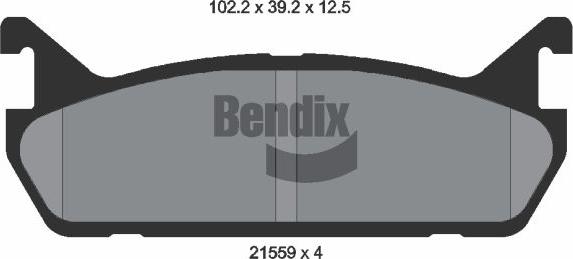 BENDIX Braking BPD1811 - Гальмівні колодки, дискові гальма autozip.com.ua