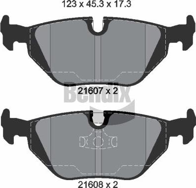 BENDIX Braking BPD1818 - Гальмівні колодки, дискові гальма autozip.com.ua