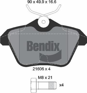 BENDIX Braking BPD1817 - Гальмівні колодки, дискові гальма autozip.com.ua