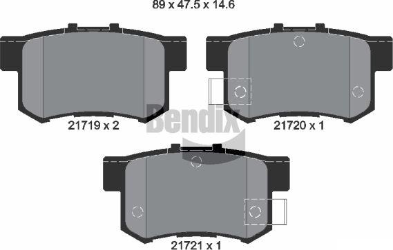 BENDIX Braking BPD1838 - Гальмівні колодки, дискові гальма autozip.com.ua