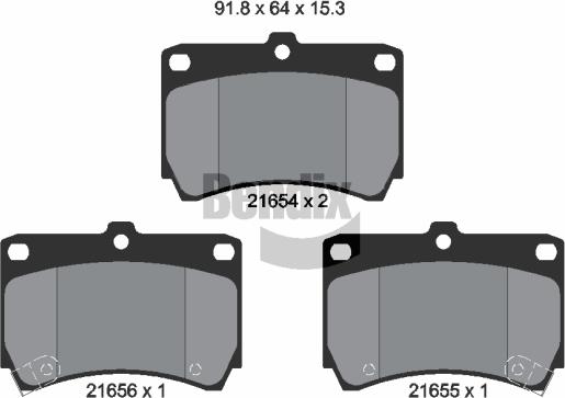 BENDIX Braking BPD1826 - Гальмівні колодки, дискові гальма autozip.com.ua
