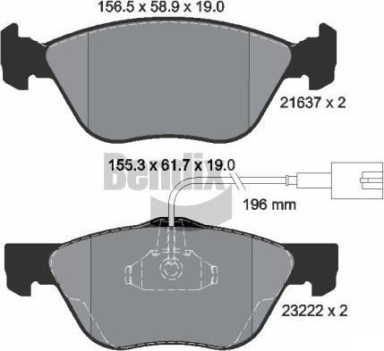 BENDIX Braking BPD1823 - Гальмівні колодки, дискові гальма autozip.com.ua