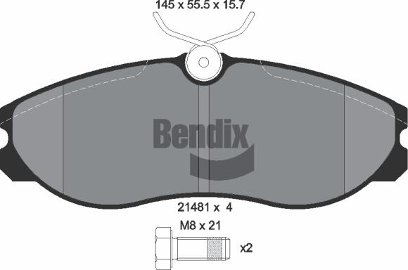 BENDIX Braking BPD1396 - Гальмівні колодки, дискові гальма autozip.com.ua