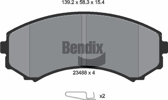 BENDIX Braking BPD1346 - Гальмівні колодки, дискові гальма autozip.com.ua