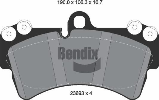 BENDIX Braking BPD1350 - Гальмівні колодки, дискові гальма autozip.com.ua