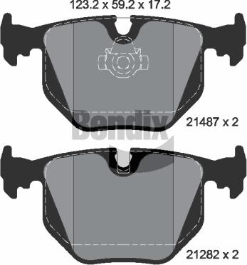 BENDIX Braking BPD1442 - Гальмівні колодки, дискові гальма autozip.com.ua
